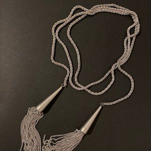 Kendra Scott Phara Tassel Necklace in Silver